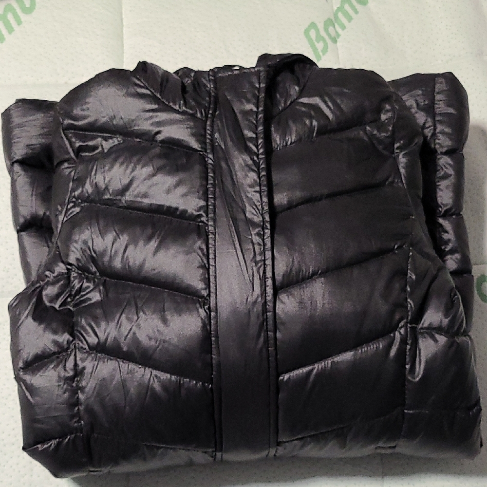 Lands End Black Puffer Jacket